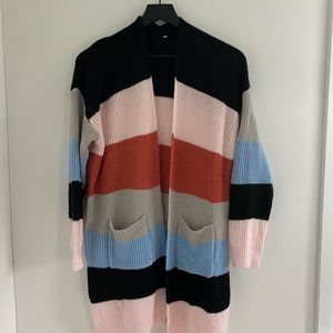 Open draped cardigan